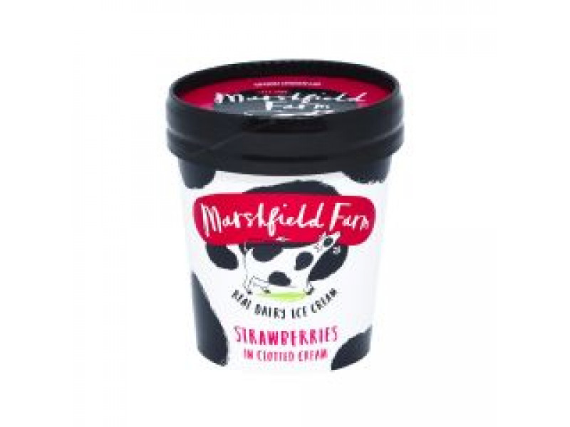 Marshfield Strawberries in Clotted Cream 125ml Tub