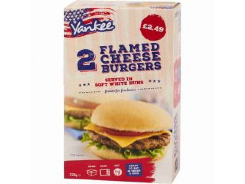Yankee Flamed Cheese Burgers