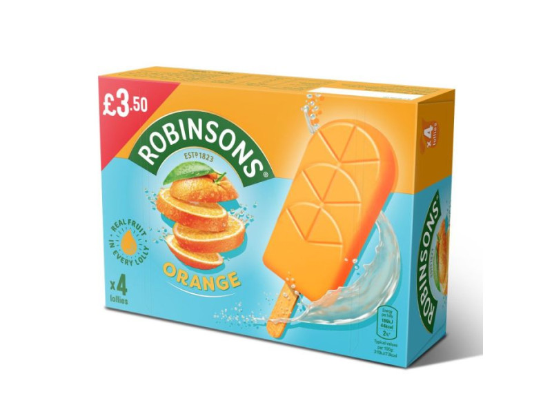 Robinsons Real Fruit 4 Orange Lollies