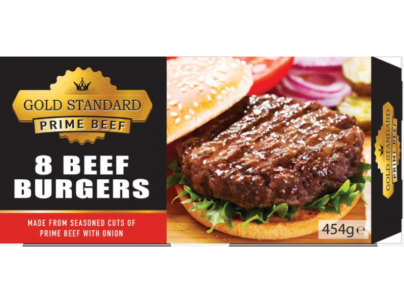 Gold Standard 8 Beef Burgers