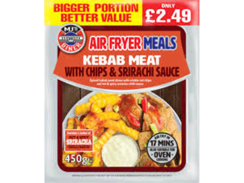 MJ's Kebab Meat with Chips & Sriracha Sauce
