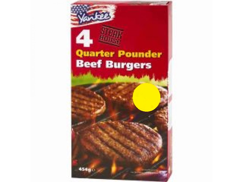 Yankee Steak House Quarter Pounder Beef Burgers